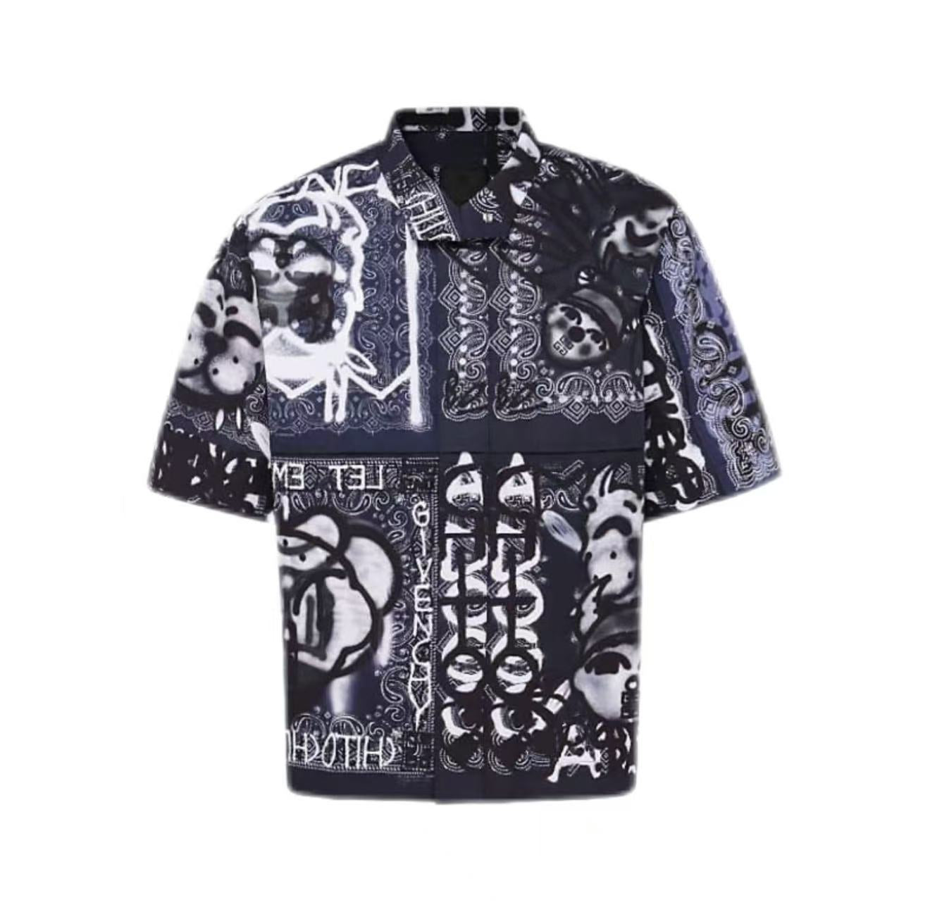 Givenchy Chito Printed Panelled Cotton Shirt