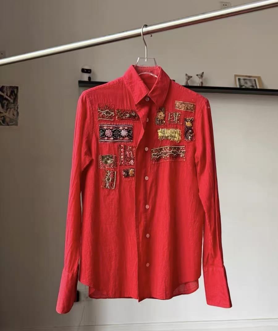 COMME des GARÇONS Beads Sequin Shirt
