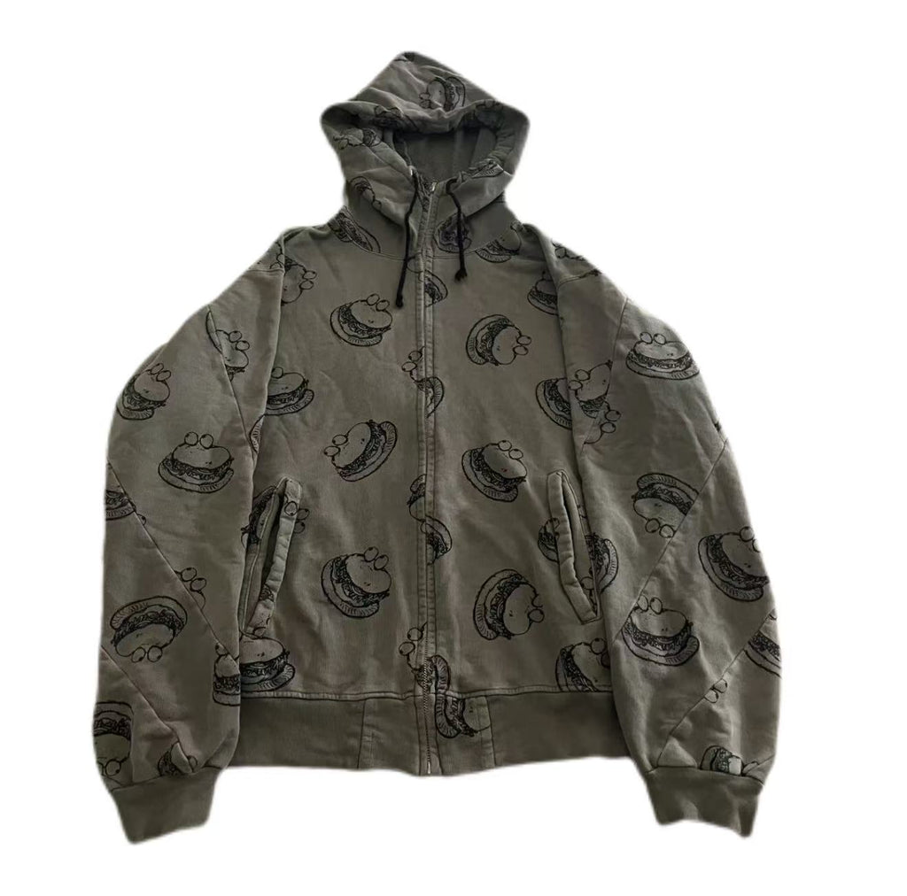 Undercover SS02 Buddah Burger Zip Up Hoodie