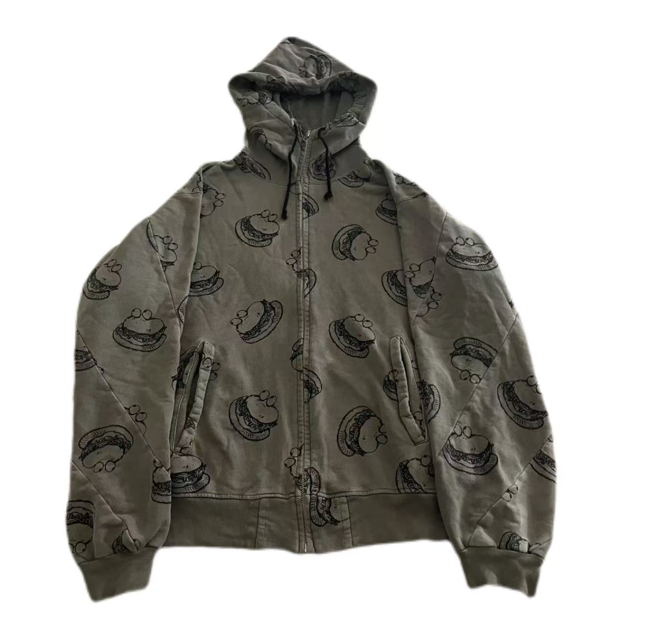 Undercover SS02 Buddah Burger Zip Up Hoodie