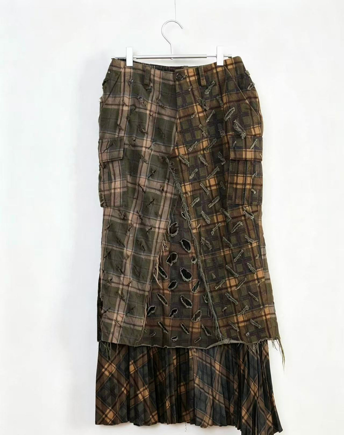Undercover 2000AW Melting Pot Plaid Skirt