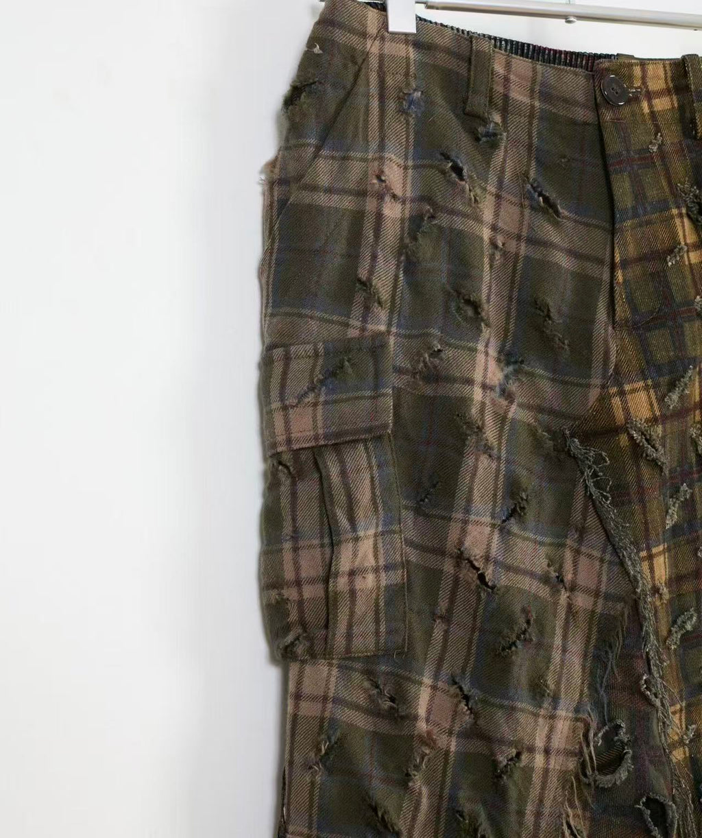 Undercover 2000AW Melting Pot Plaid Skirt