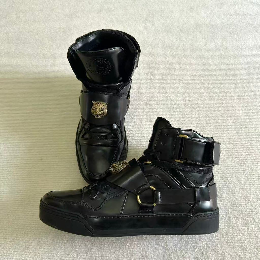 Gucci 16FW Major Tiger Leather Boots