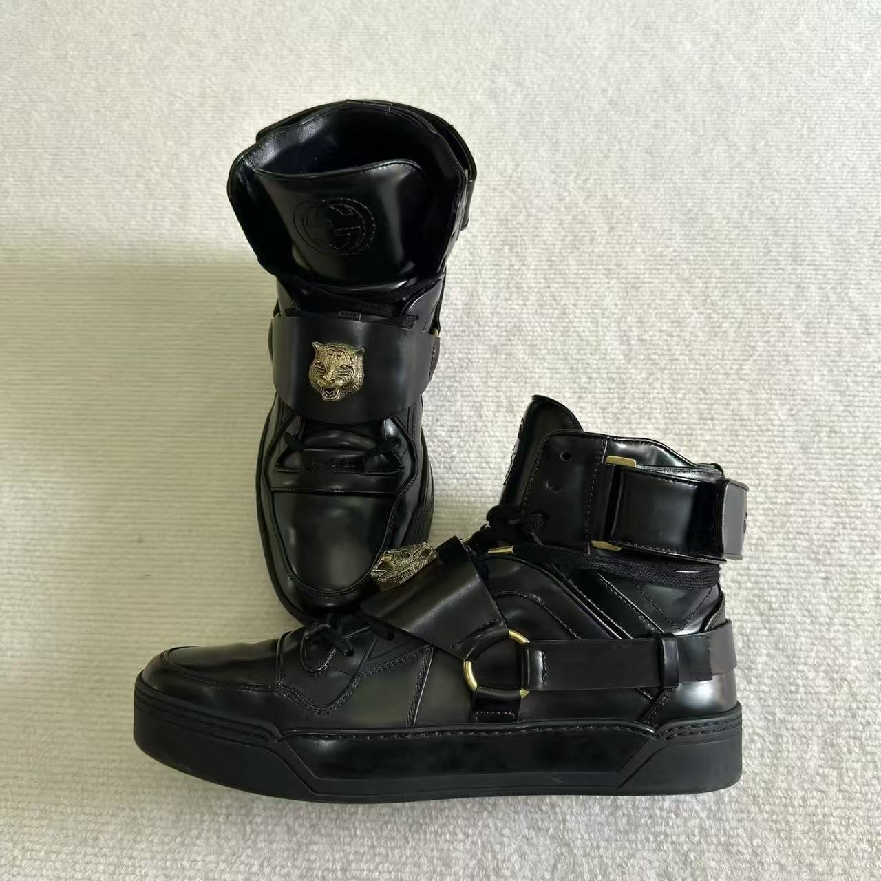 Gucci 16FW Major Tiger Leather Boots