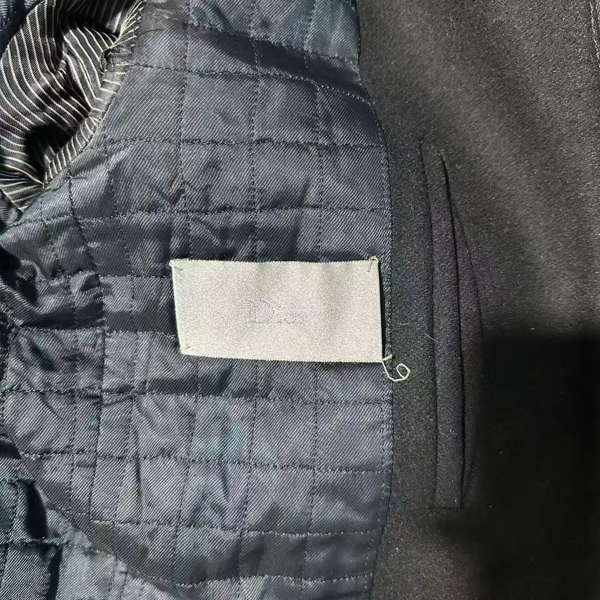 Dior Homme Dark Wool Leather Bomber Jacket