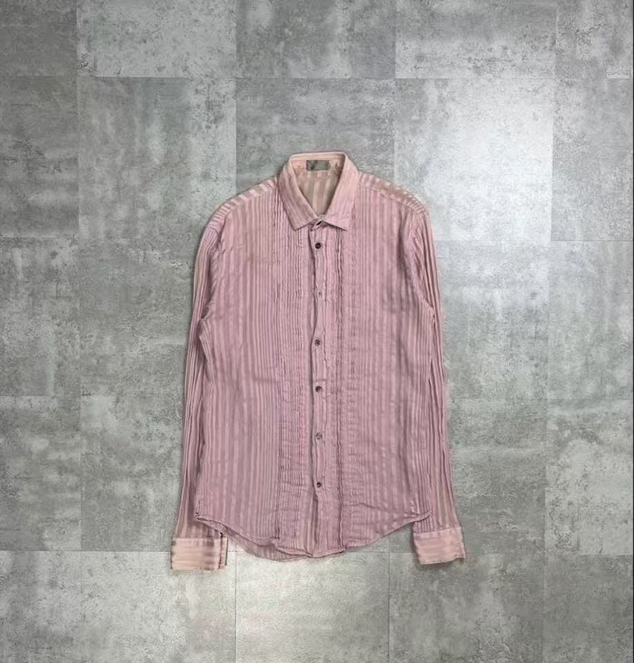 Dior Homme 05ss Pink Silk Shirt