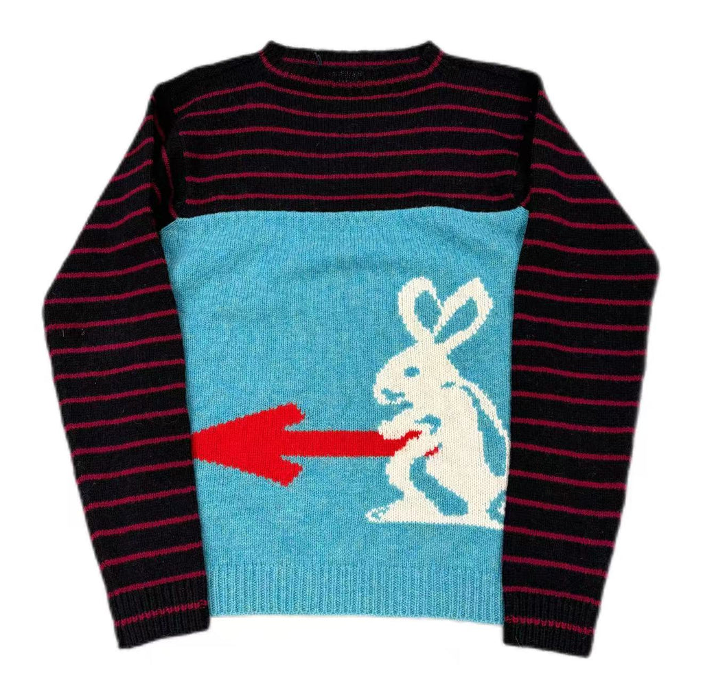 Prada 16SS Bunny Rabbit Pattern Wool Sweatshirt