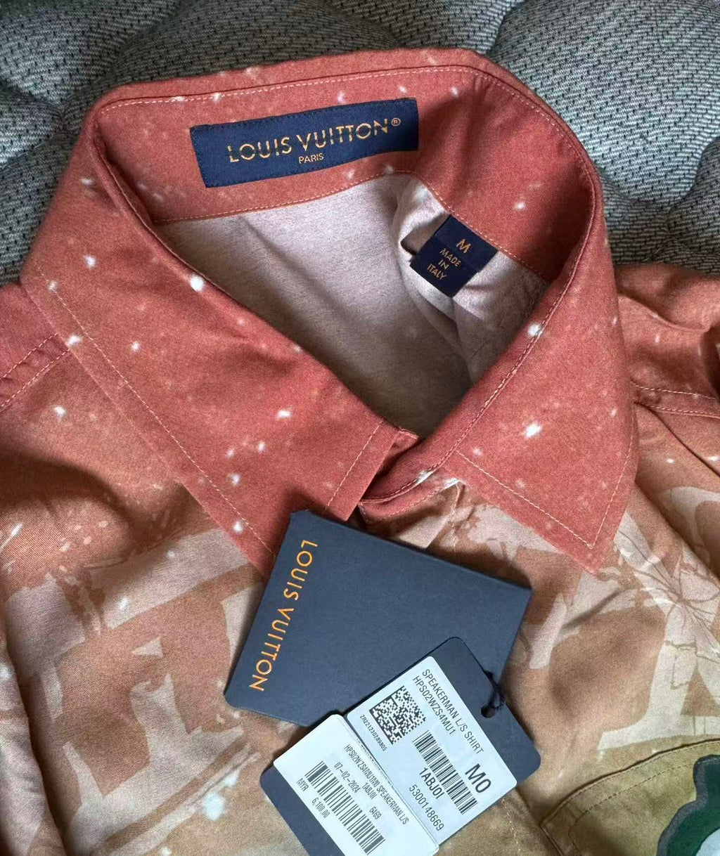 Louis Vuitton 23AW Speaker Man Print Long-Sleeve Shirt