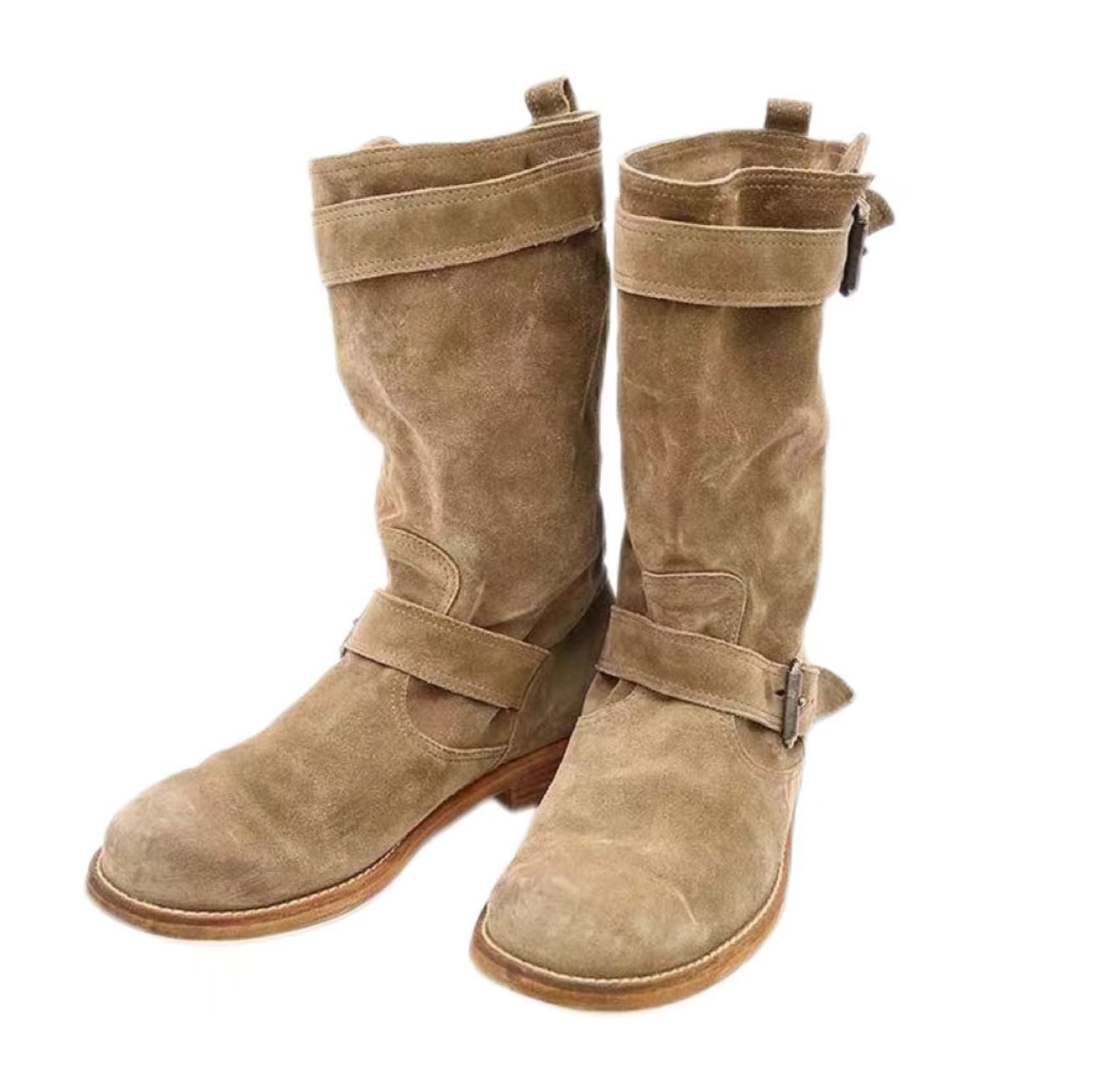 Balmain By Christophe Decarnin  10SS Suede Engineer Boots
