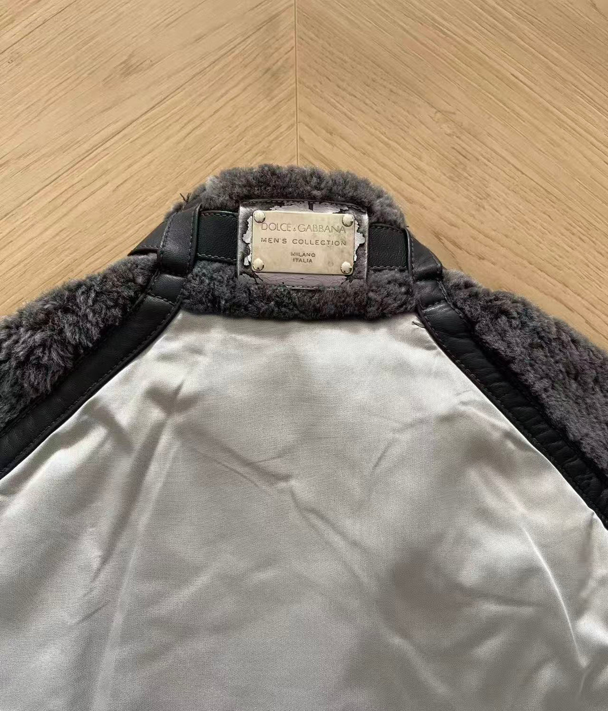 Dolce&Gabbana 07AW Wool Fur Patch Nylon Jacket