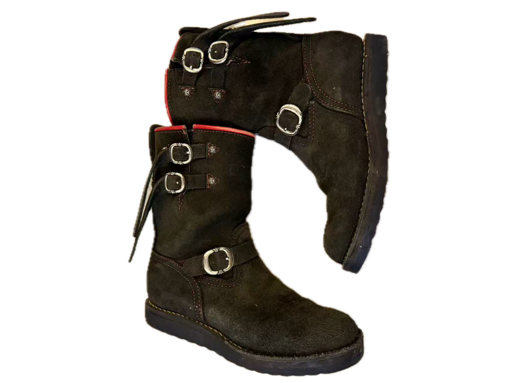 Chrome Hearts Wesco Boss Custom Engineer Boots Suede
