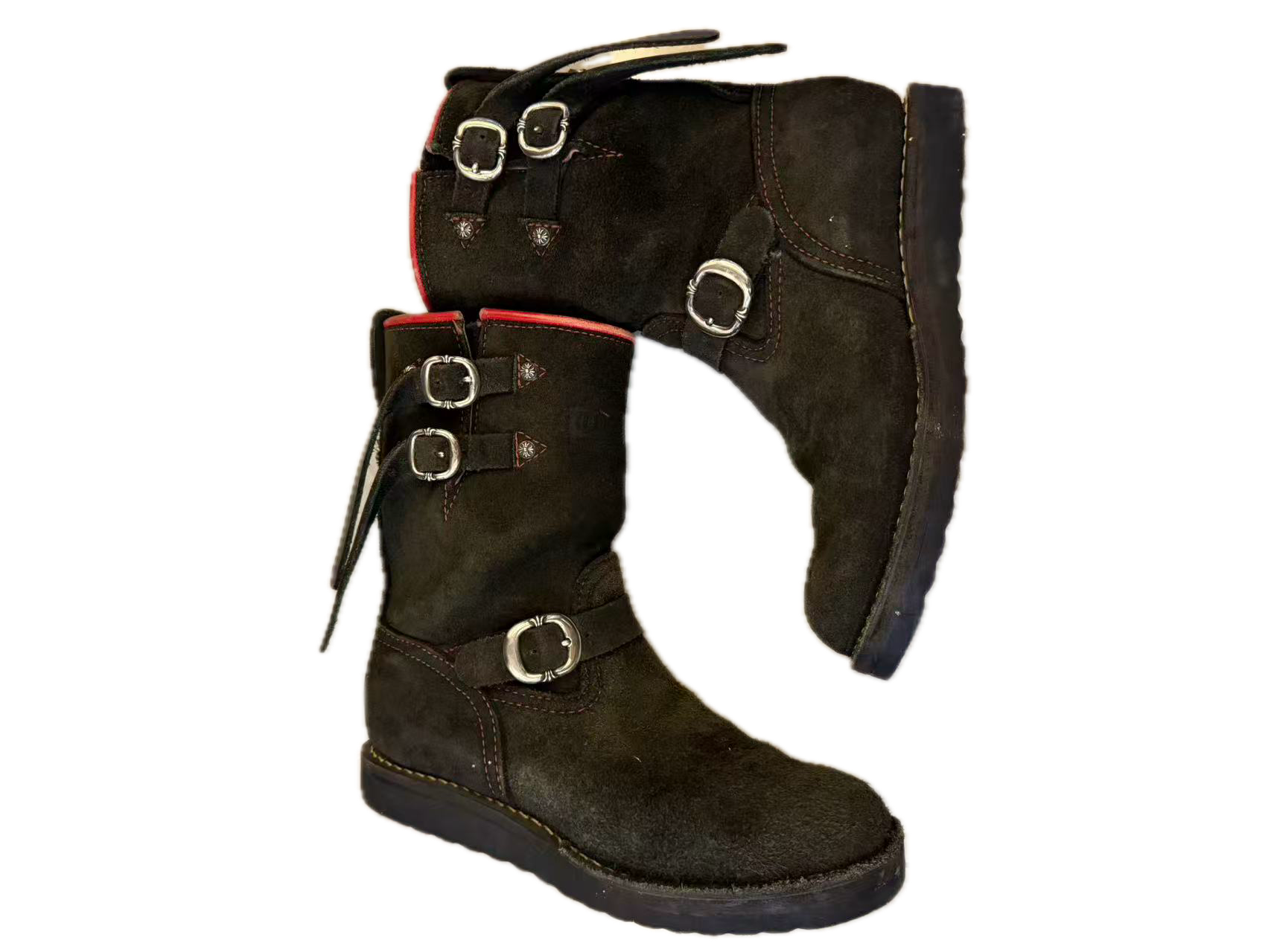 Chrome Hearts Wesco Boss Custom Engineer Boots Suede