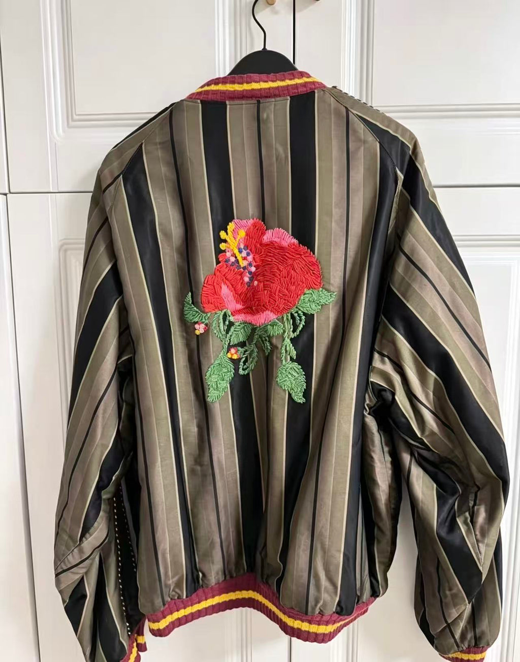 Kapital Rayon Stripe Souvenir Bomber Jacket
