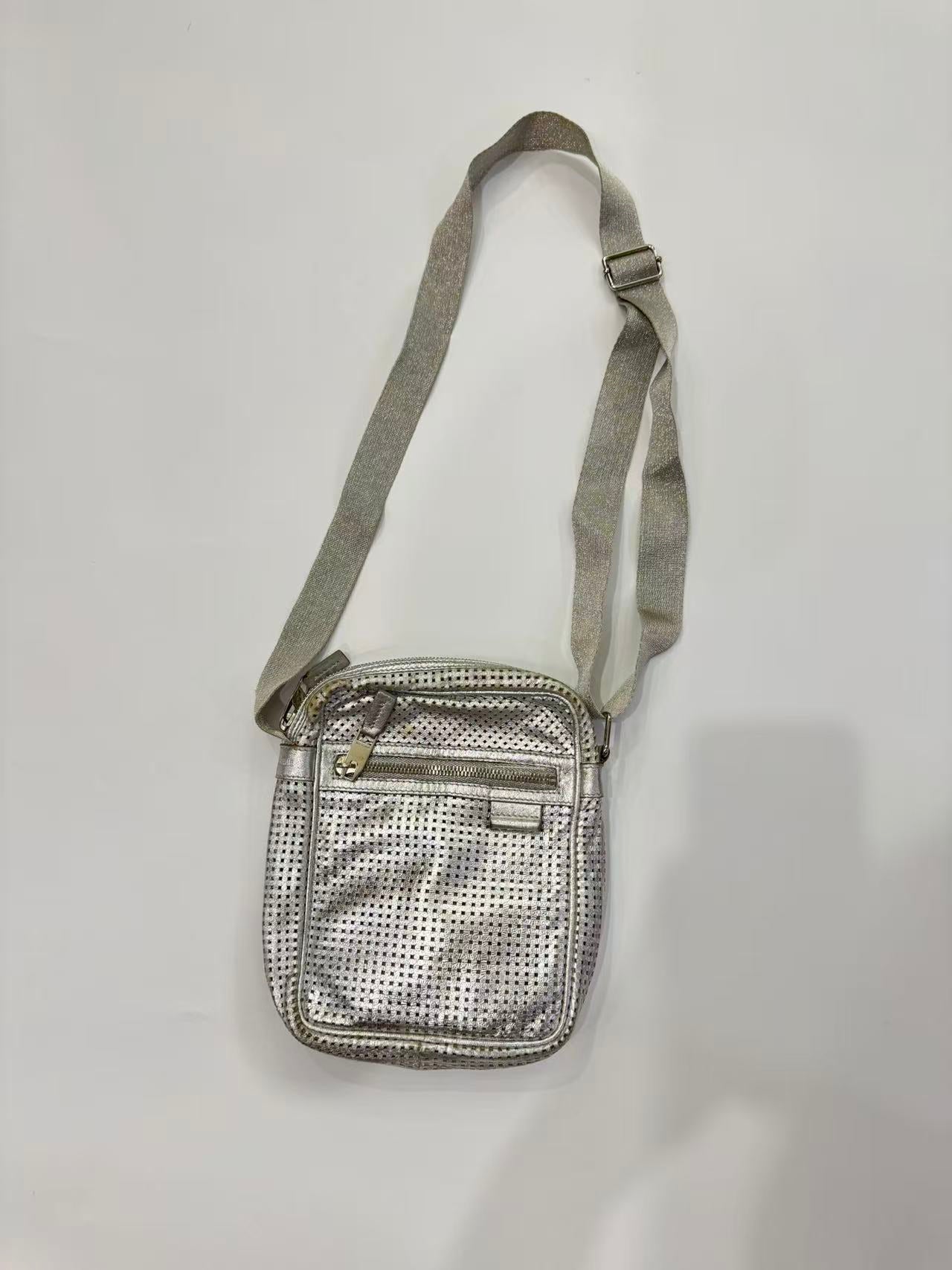 Dior homme 07ss Silver Lacquered Cutout Lambskin Bag