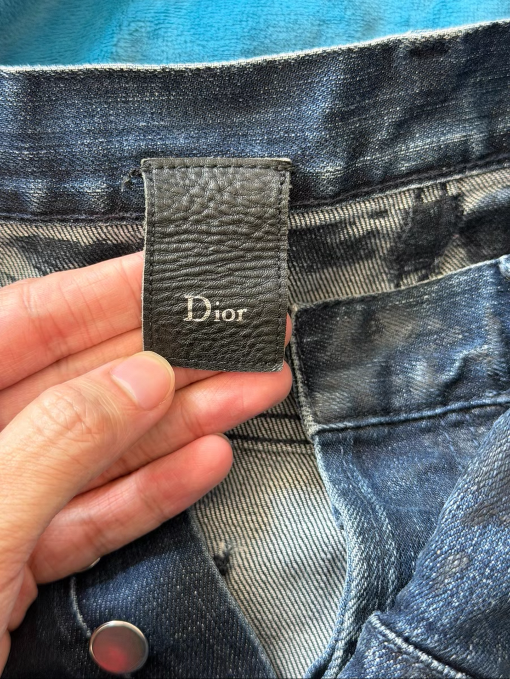Dior homme wax denim jeans