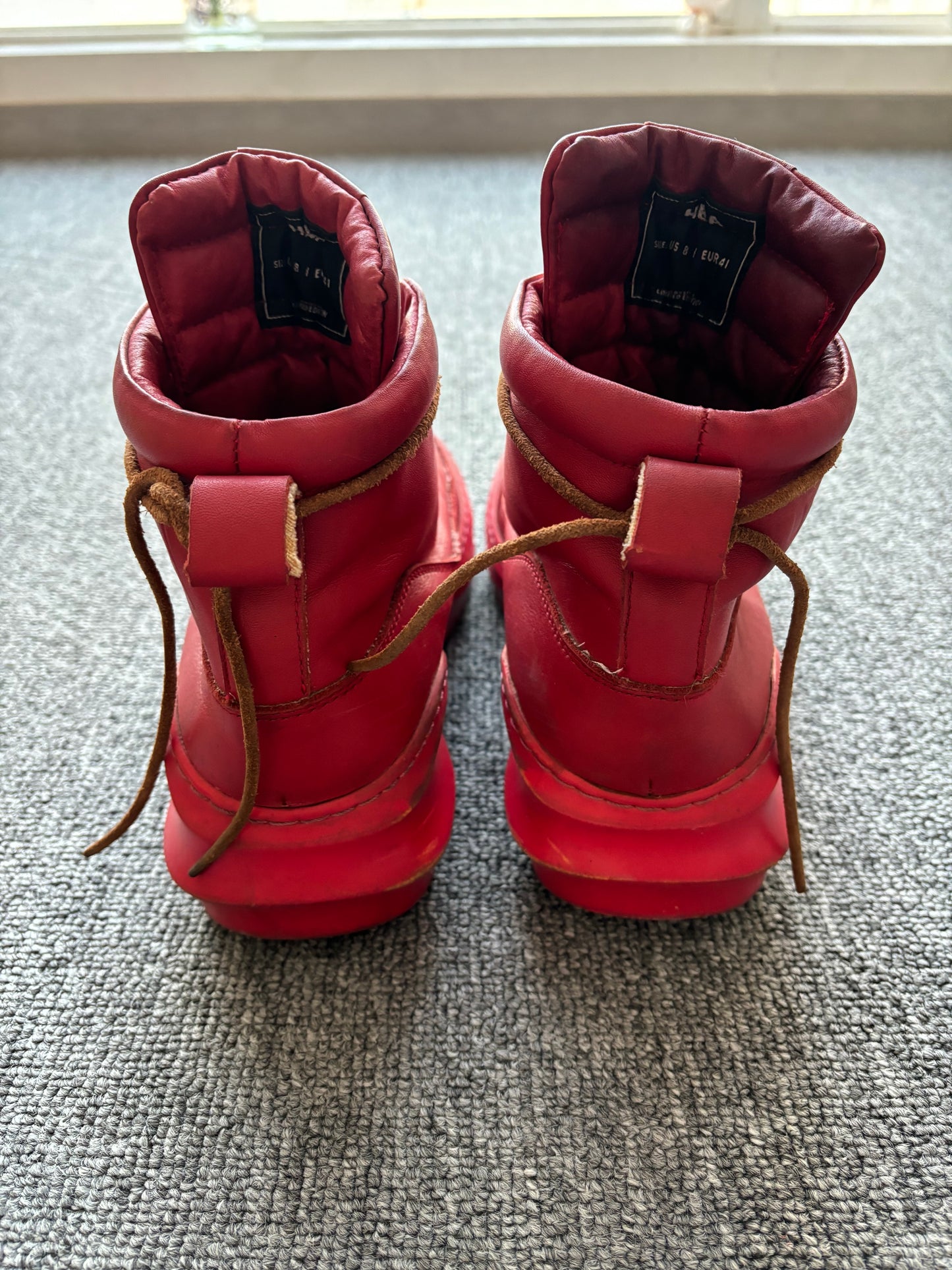 Hood by air leather high top sneakers