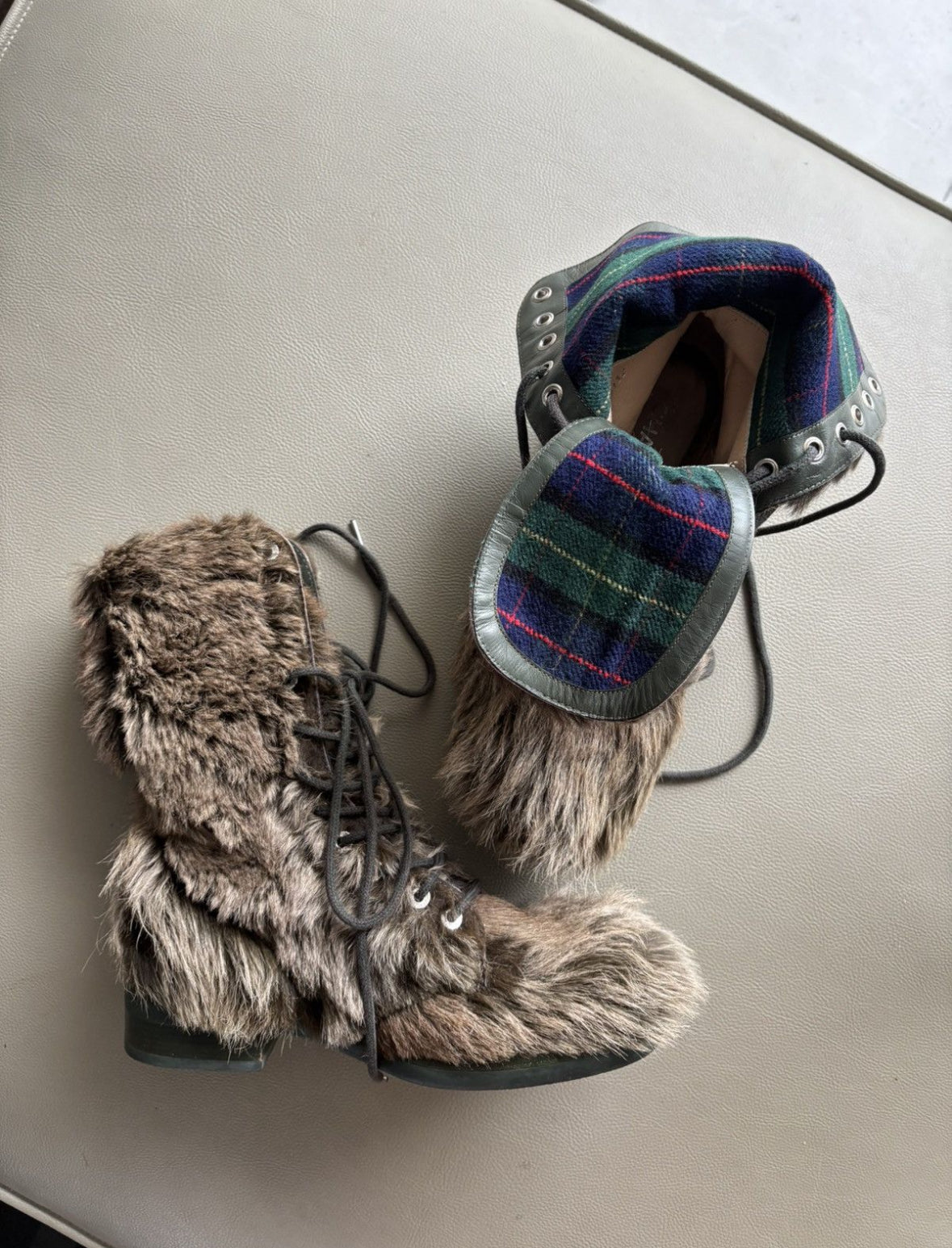 Chanel fur boots