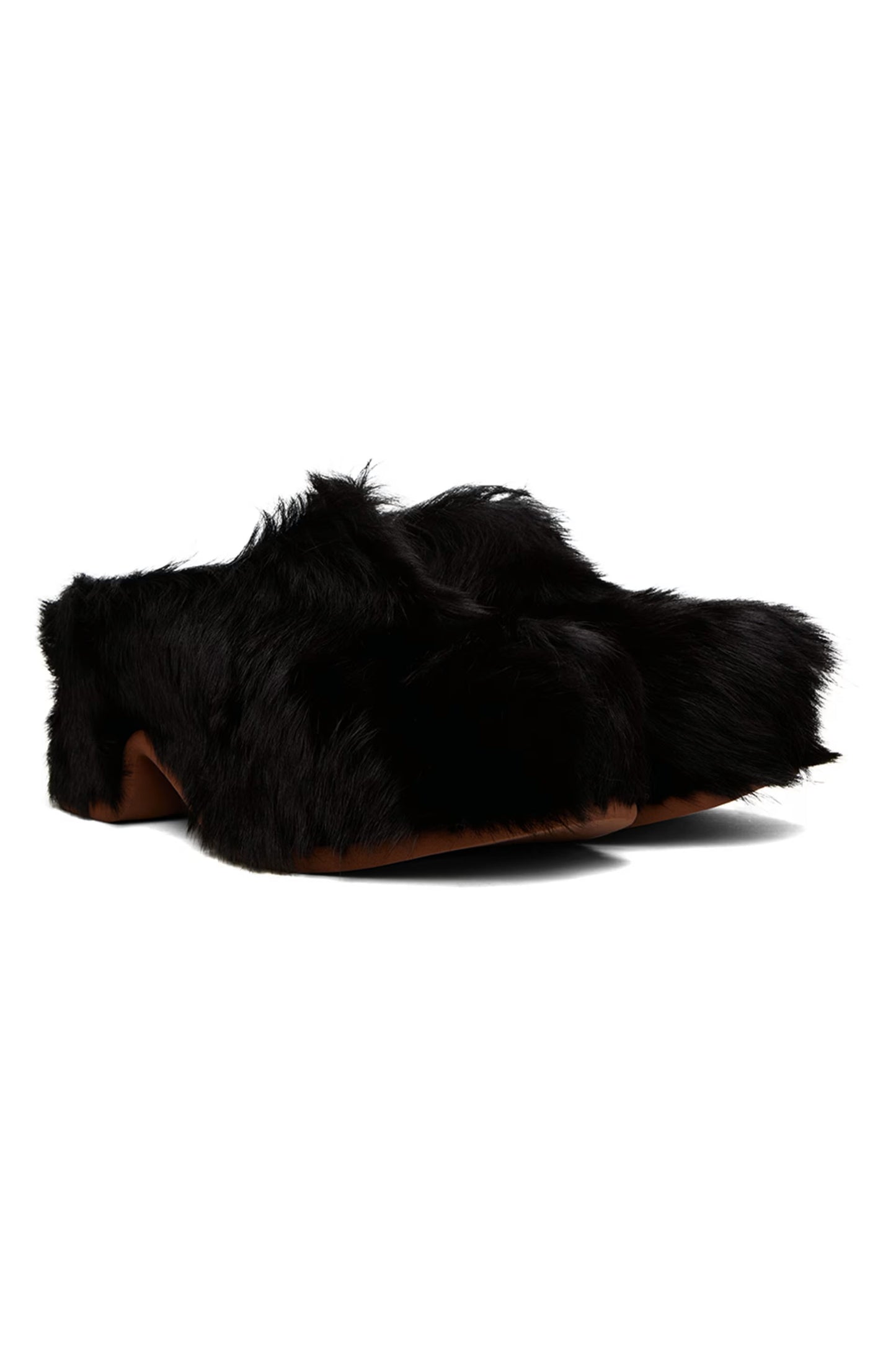 Dries van noten fur platform mule