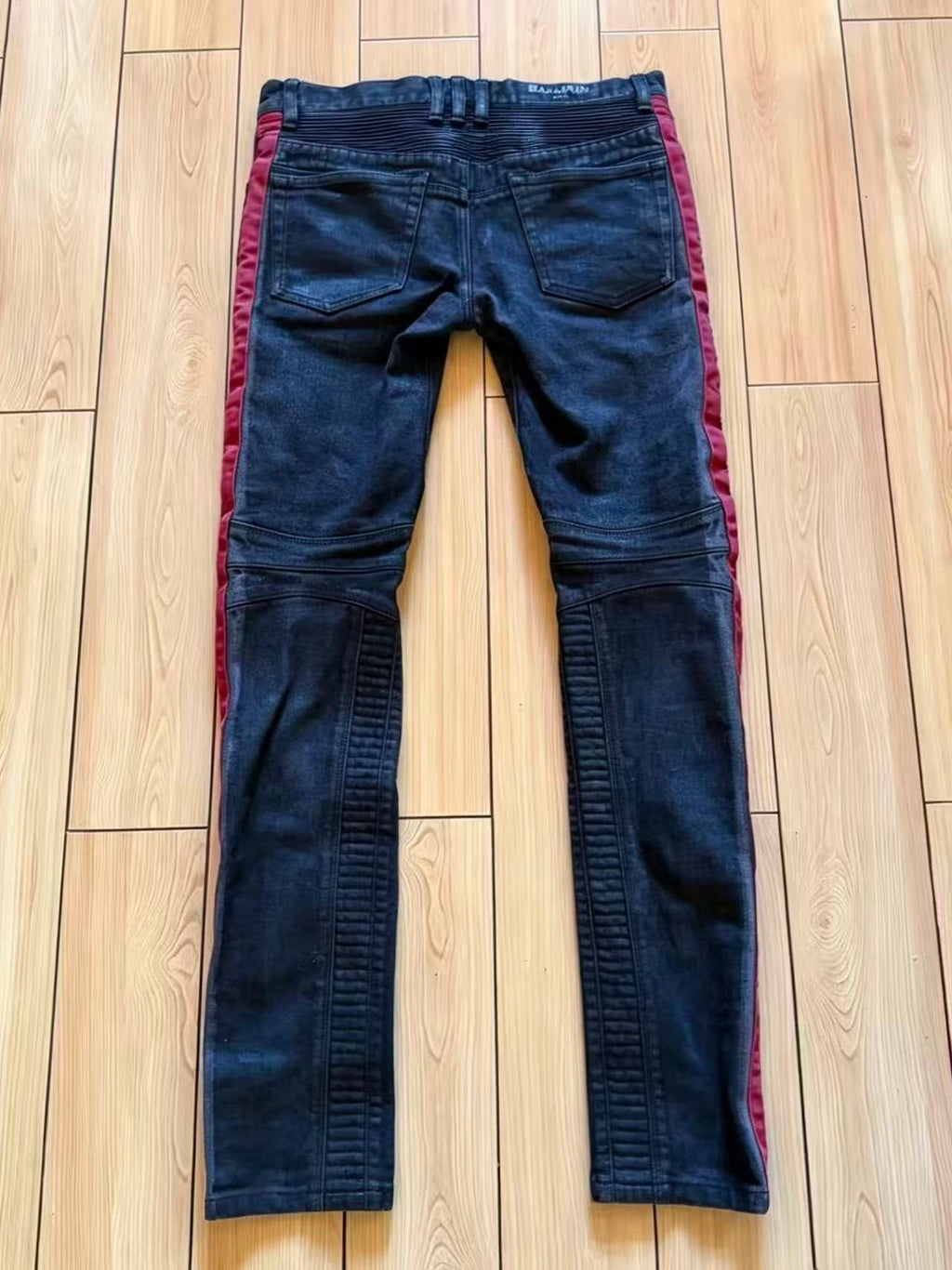 Balmain 15SS Four Zip Biker Jeans