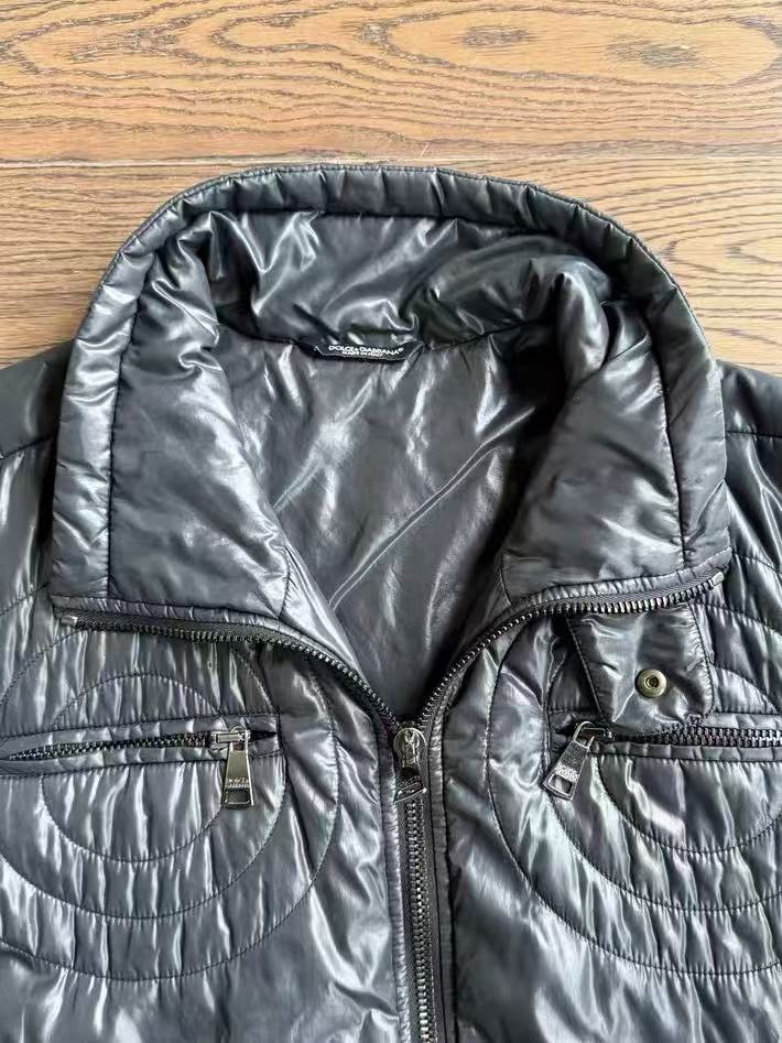 Dolce&Gabbana 00s Circular Pattern Padded Nylon Jacket