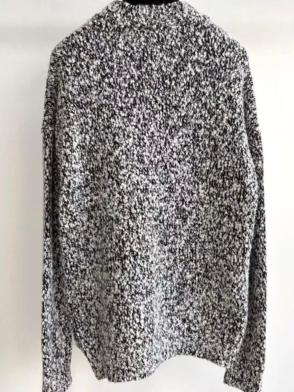 Alexander Mcqueen 15AW Orange Heart Marled Knit Sweater