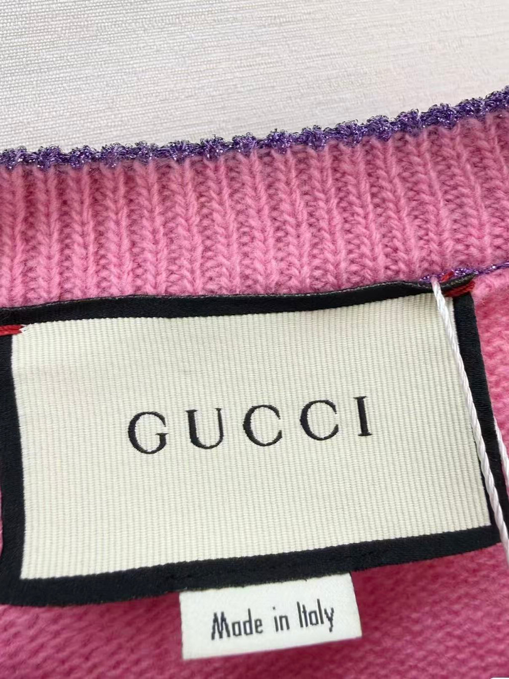 Gucci 19SS Pink Lady Intarsia Sweater