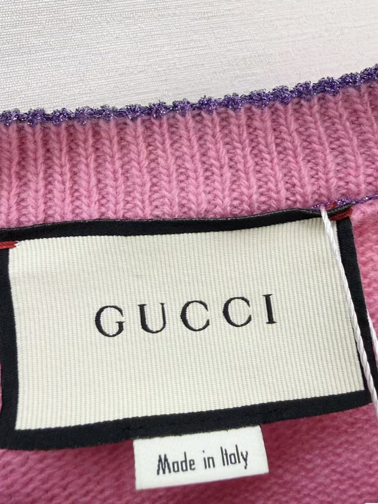 Gucci 19SS Pink Lady Intarsia Sweater