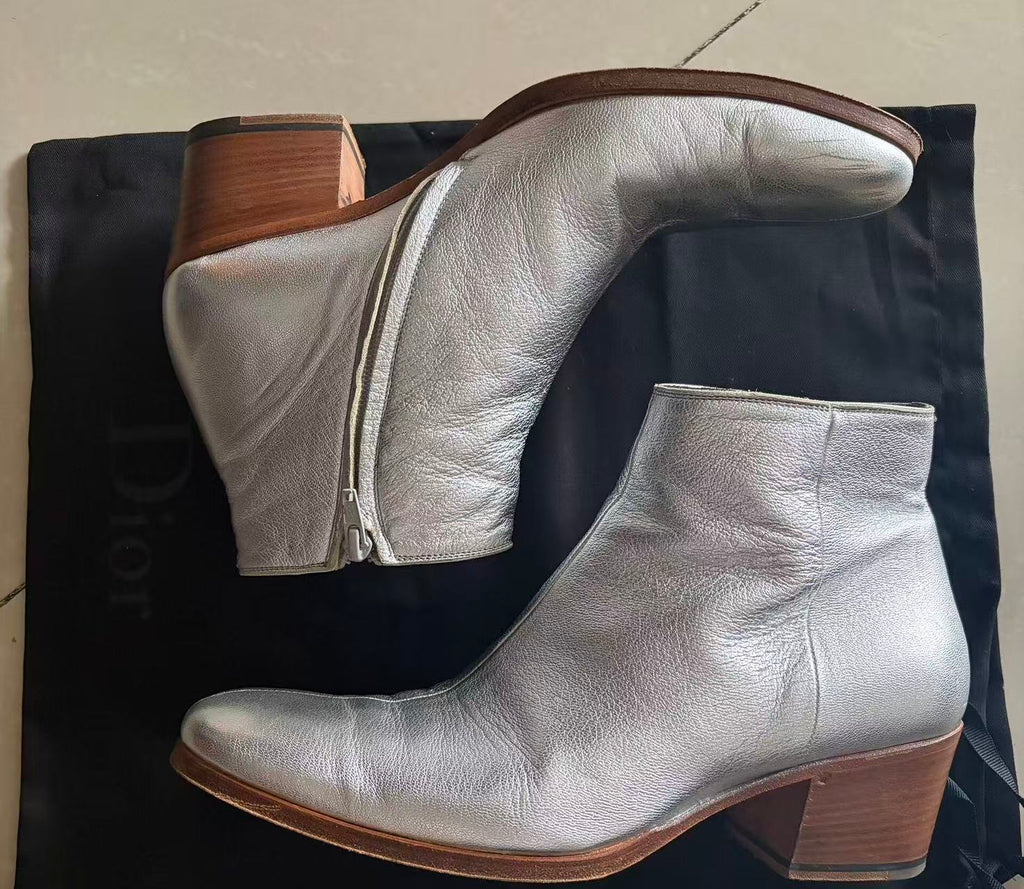 Dior Homme 05Aw“Glam Rock” 65mm Silver Boots
