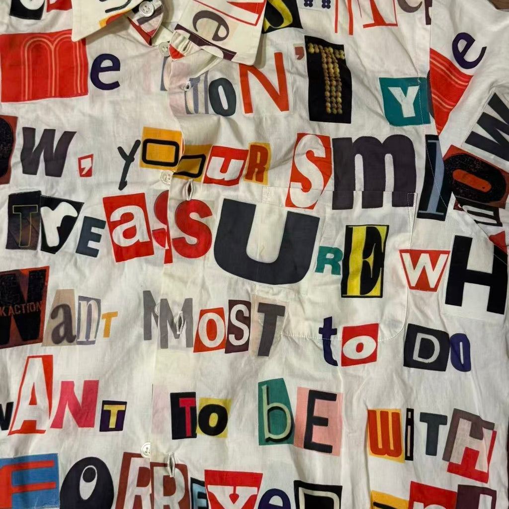 Junya Watanabe 02SS Ransom Note Poem Shirt