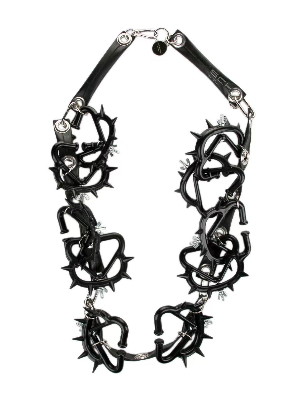 Comme des Garcons Homme Plus 19AW PVC&Rubber Spike Knuckle Necklace
