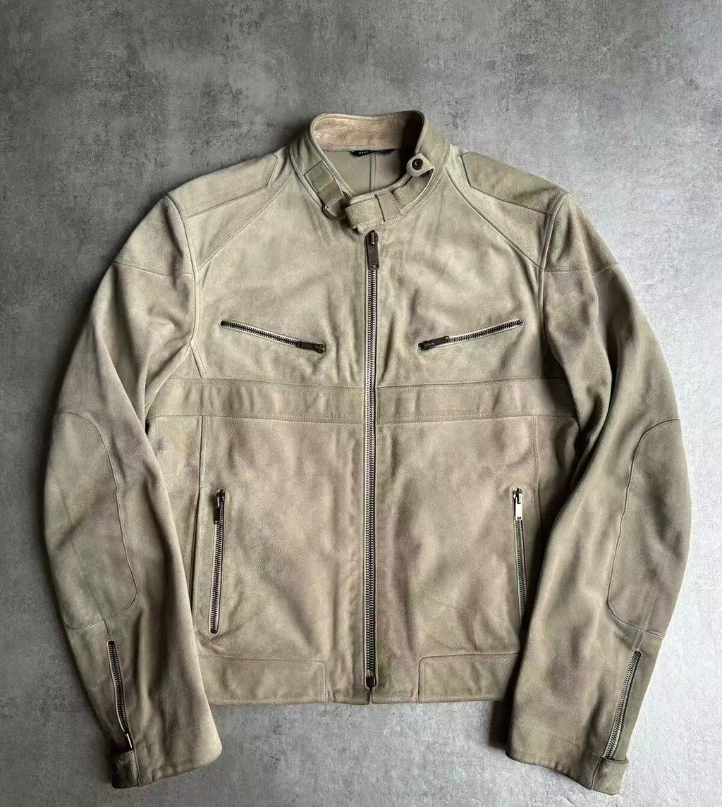 Gucci by Tom Ford FW2004 Suede Cafe Racer Jacket