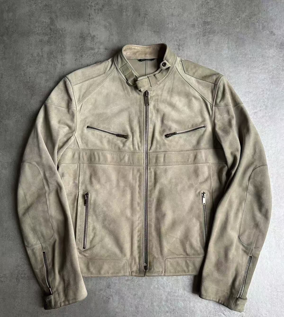 Gucci by Tom Ford FW2004 Suede Cafe Racer Jacket
