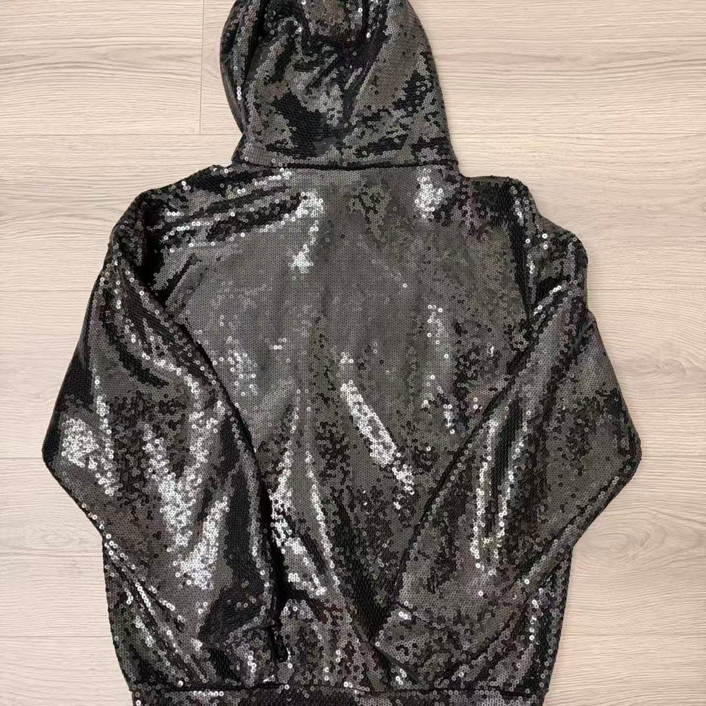 Celine by Hedi Slimane 19AW Sequin Logo Hoodie