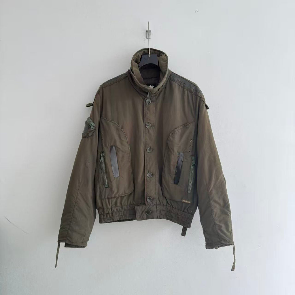 Dolce&Gabbana 04AW Aviator Khaki Green Goggles Bomber Jacket