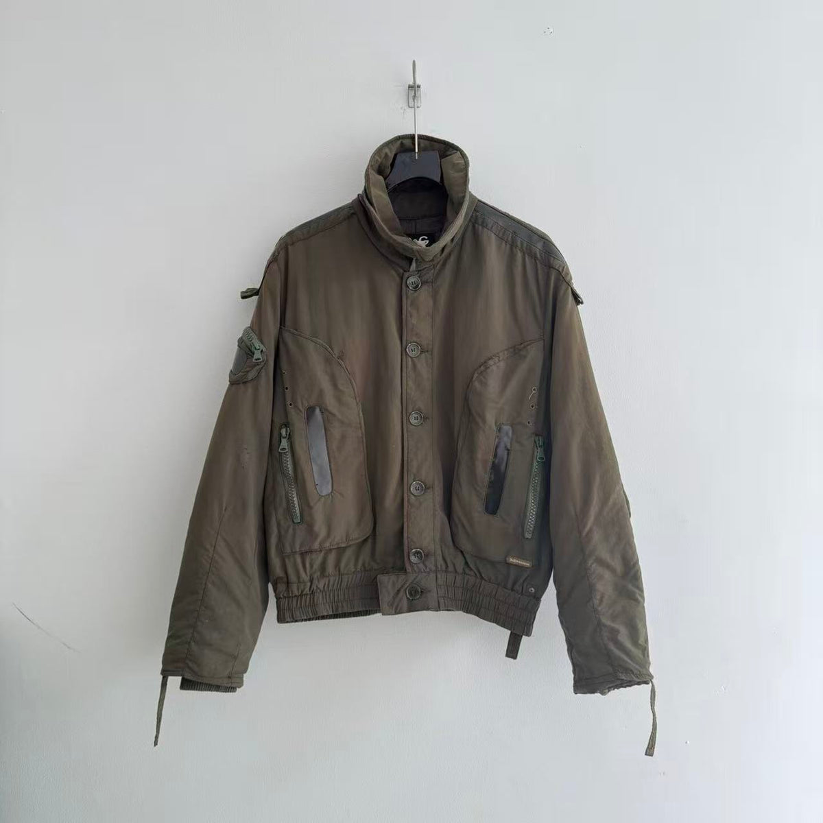 Dolce&Gabbana 04AW Aviator Khaki Green Goggles Bomber Jacket