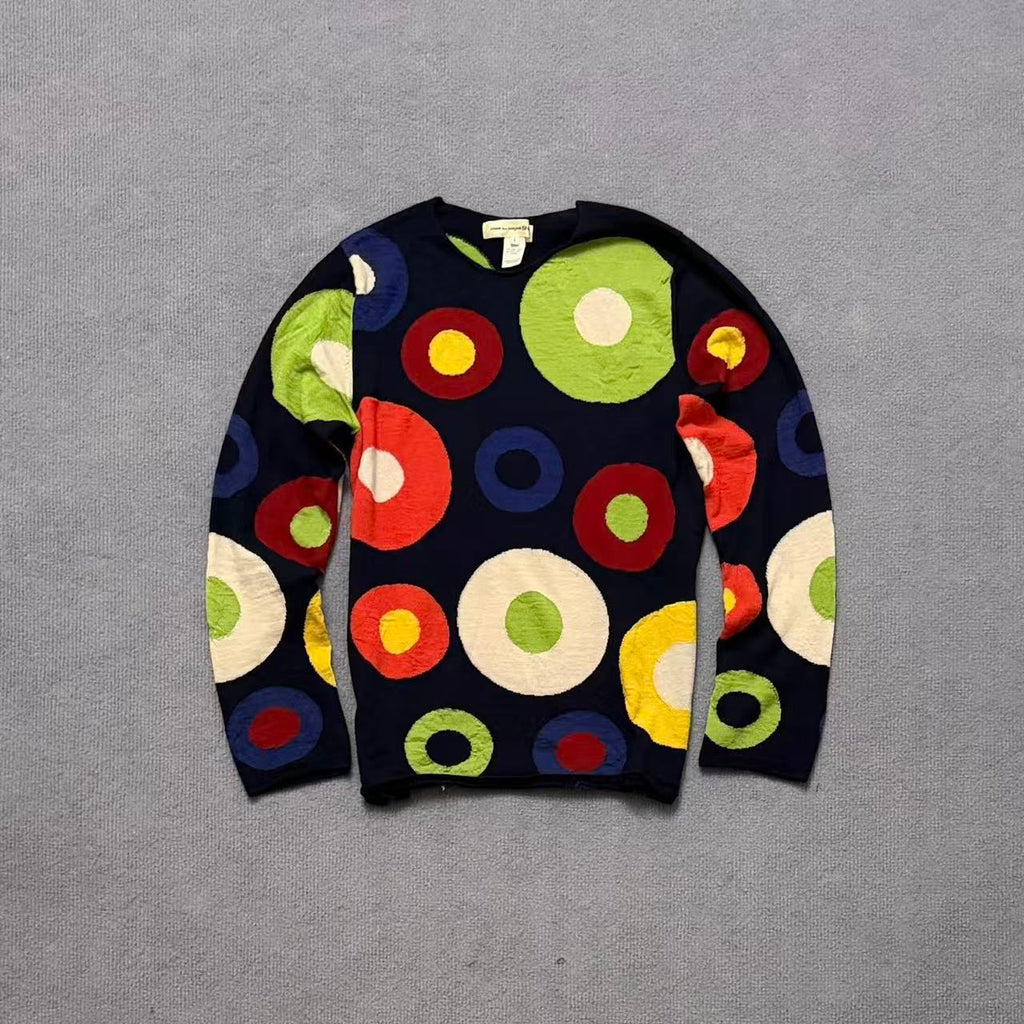 Comme des Garçons SHIRT 13AW Intarsia Circle Knit Sweater