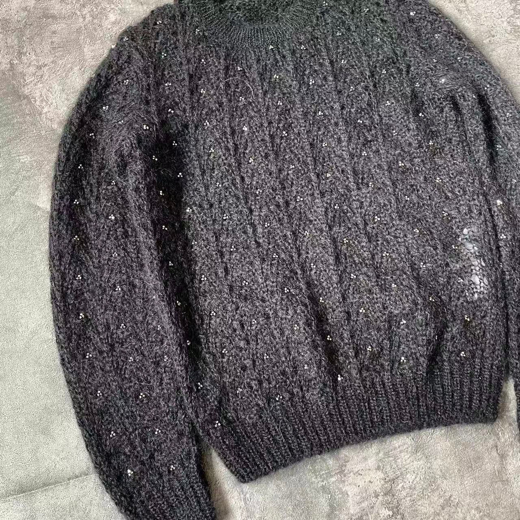 Saint Laurent 15FW Cable Knit Mohair Sweater
