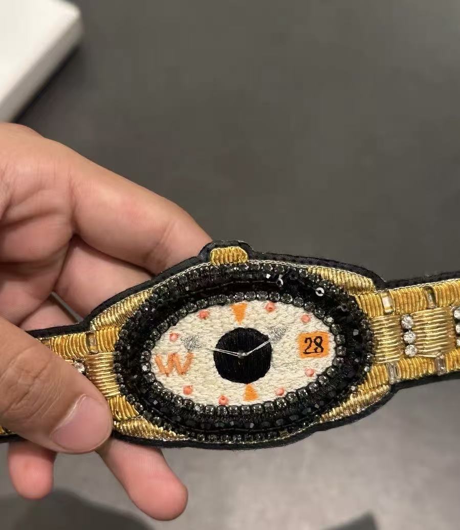 Walter Van Beirendonck Embroidered Watch Bracelet
