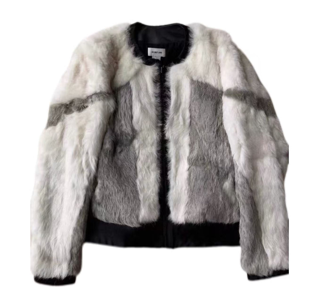 Helmut Lang Rabbit Fur Bomber Jacket