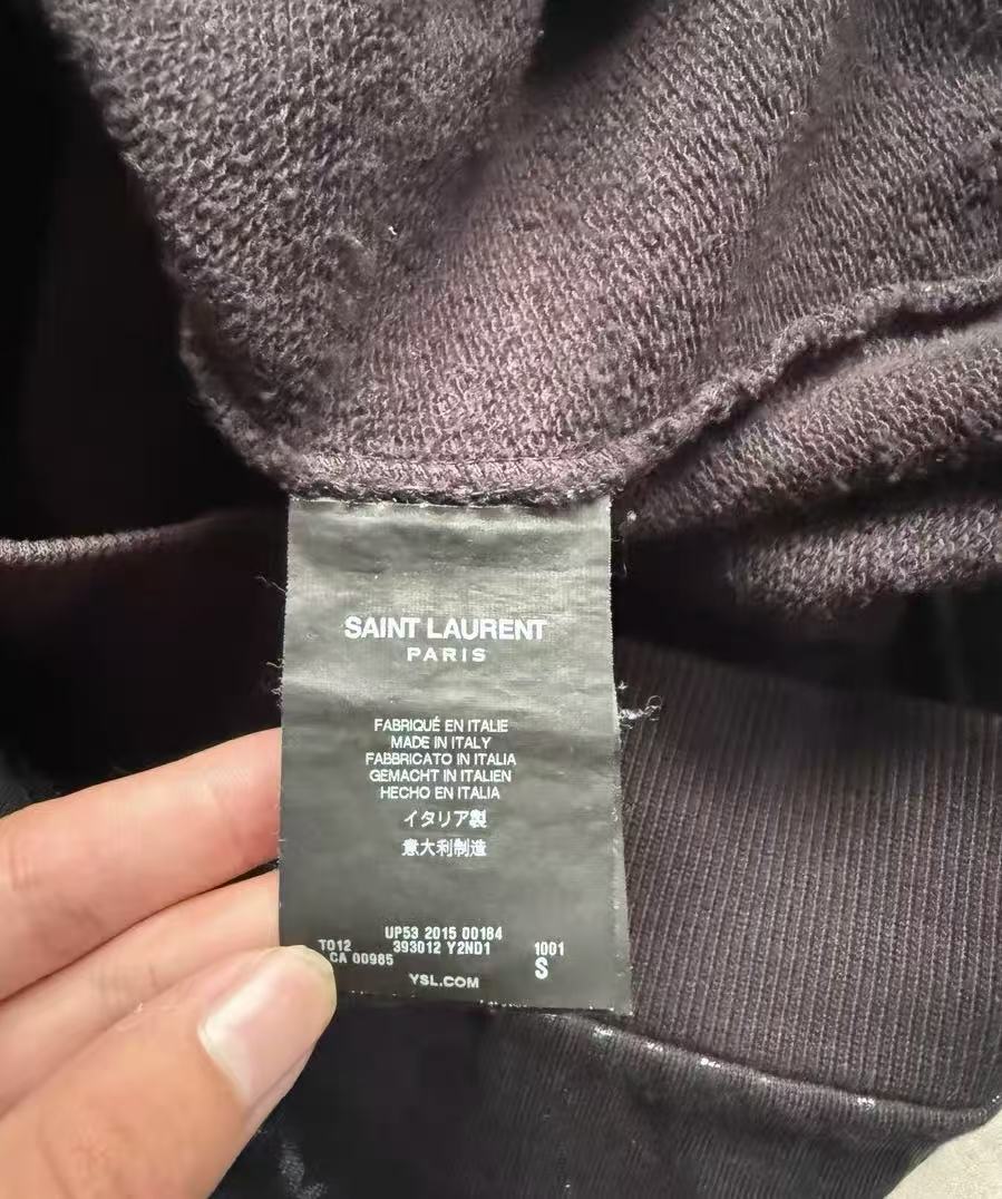 Saint Laurent 15AW Croc Embossed Sweatshirt