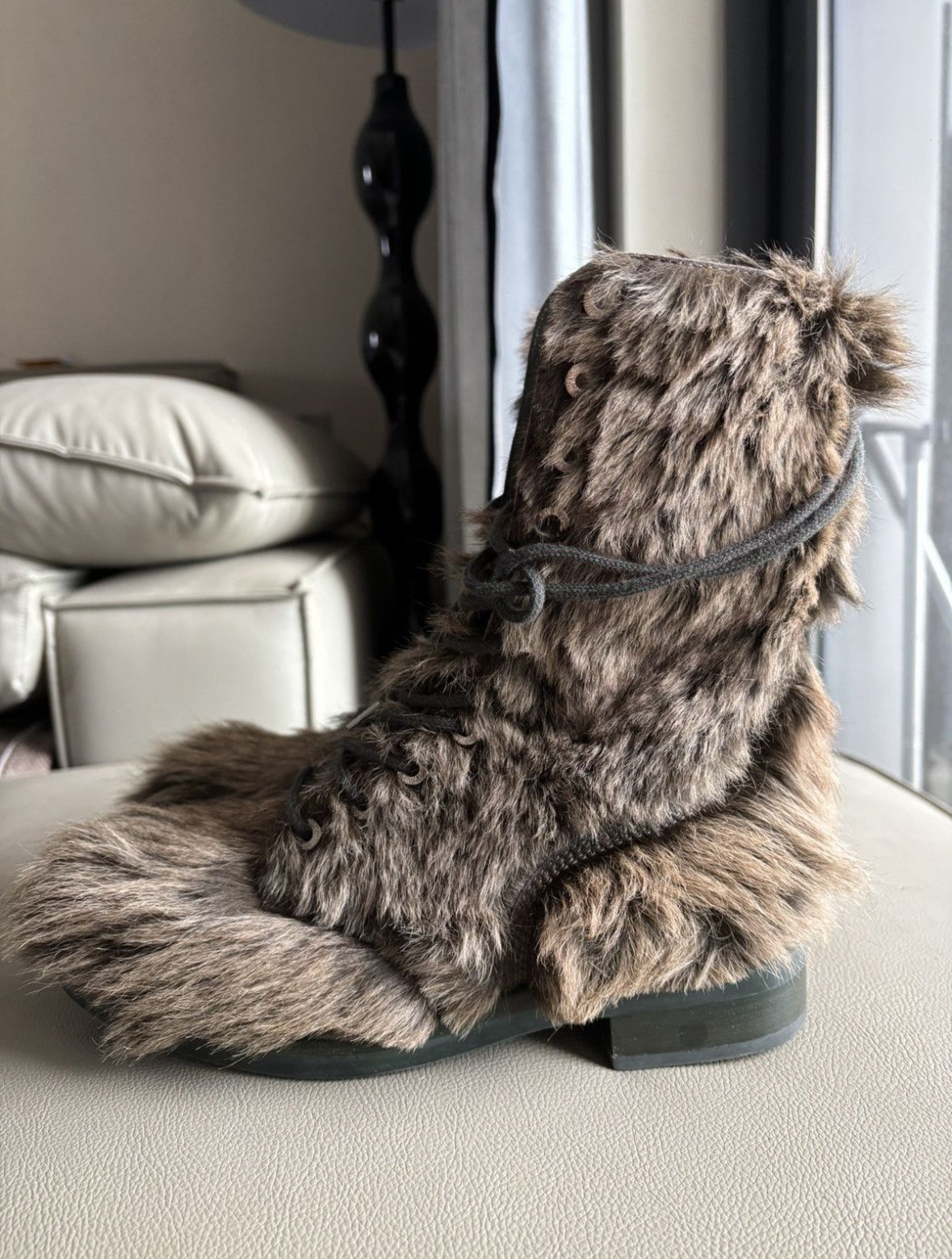 Chanel fur boots