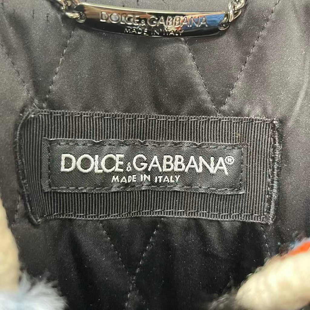 Dolce&Gabbana 18FW Faux-fur Patchwork Bomber Jacket