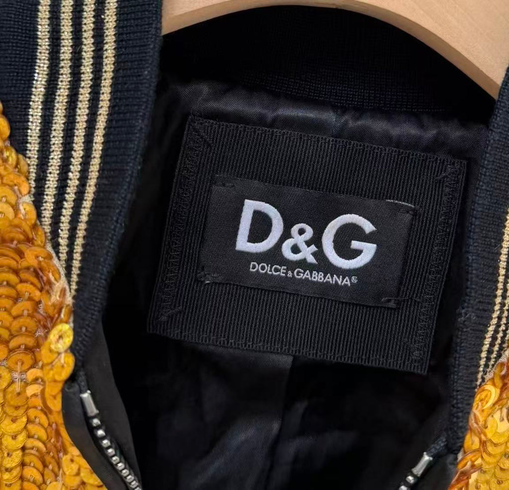 Dolce & Gabbana 06ss Gold Sequin Short Sleeve Shirt
