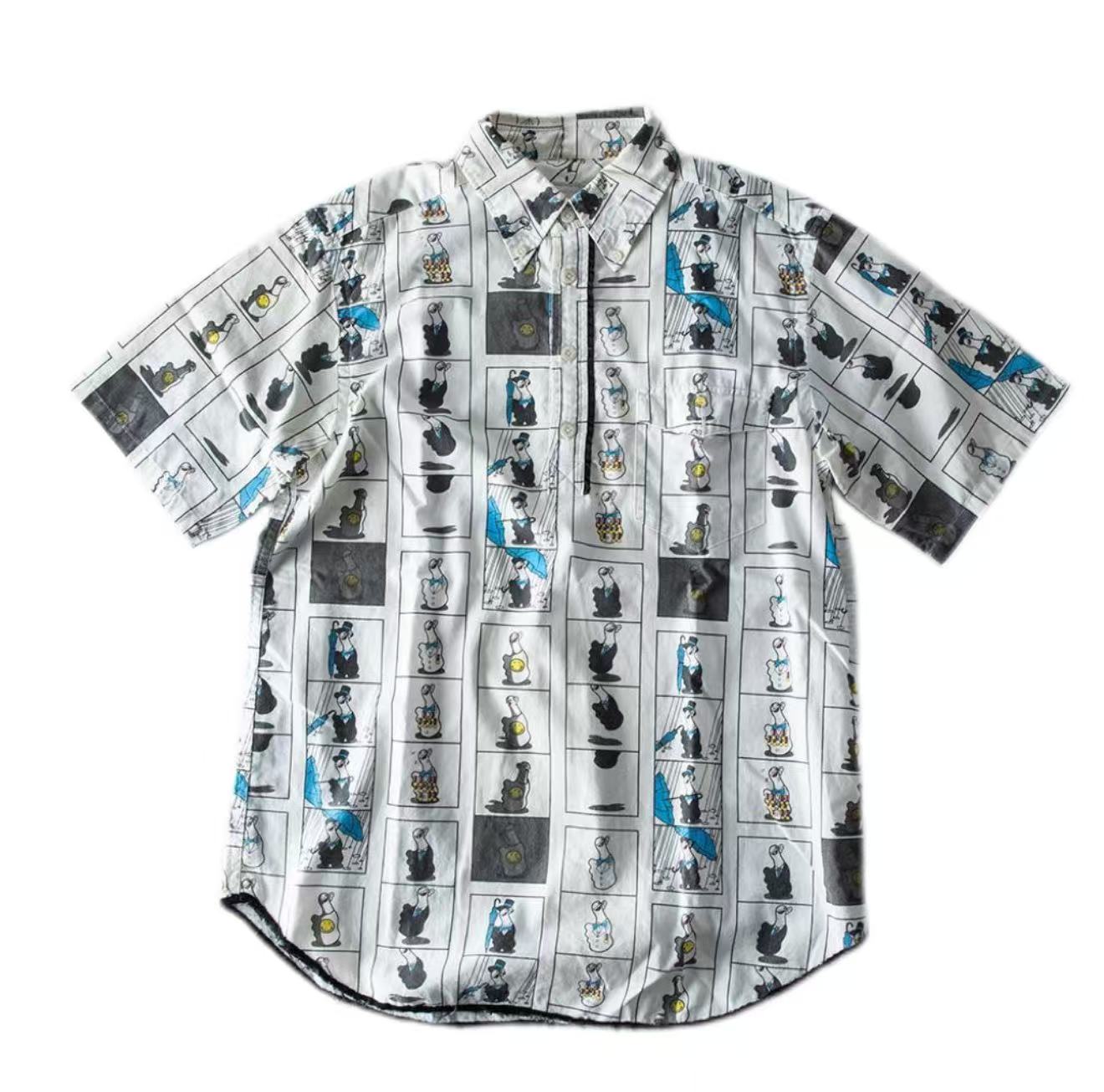 Number Nine02SS Modern Age Pullover Cartoon Print Shirt