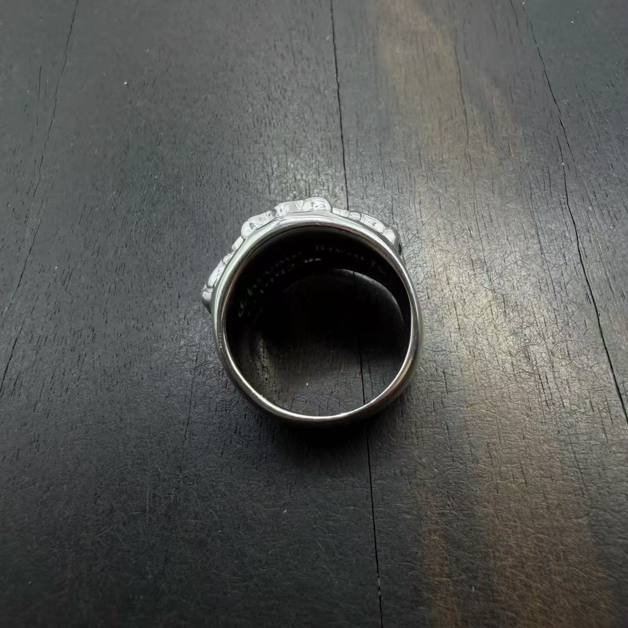 Chrome Hearts 18k Diamond Pave Kepper Ring