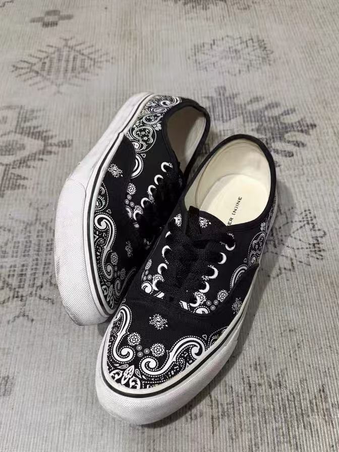Number Nine Paisley Bandana Pattern Sneakers