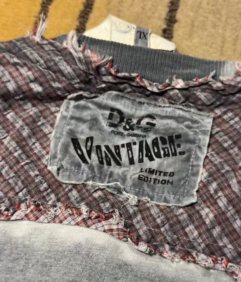 Dolce&Gabbana 06SS Faded Distressed Longsleeve Tee