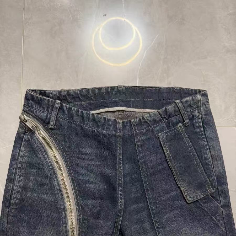 Rick Owens 14SS Hustler Selvedge Air Cut Denim Jeans