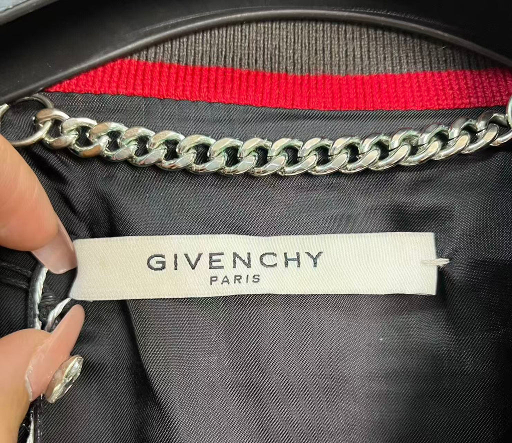 Givenchy black star leather jacket