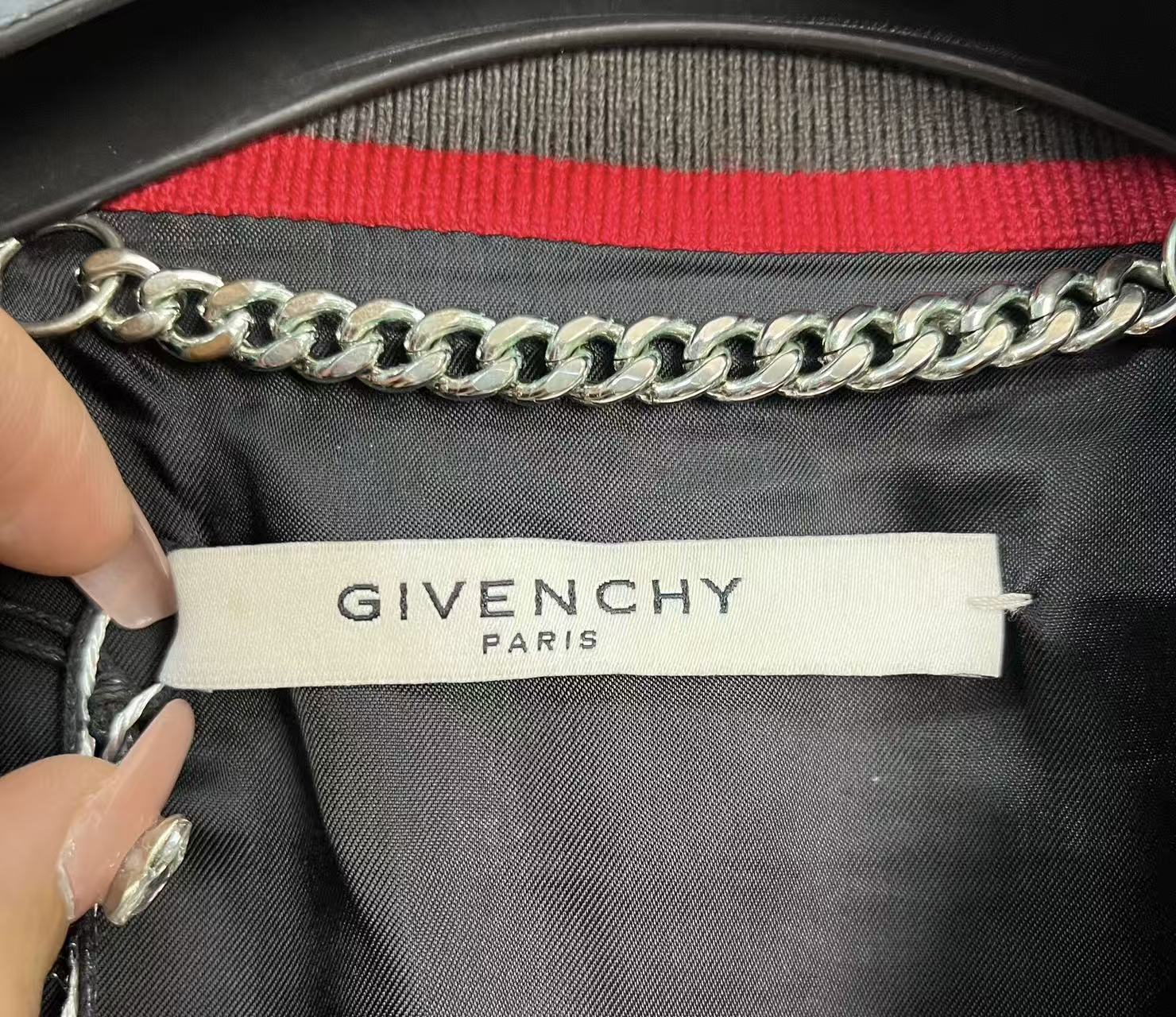 Givenchy black star leather jacket